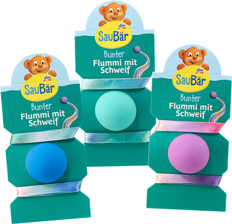 Flummi mit Schweif bunt, 1 St