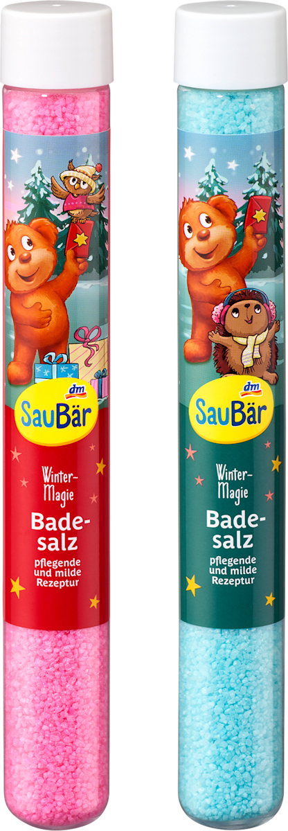 SauBär Geschenkset Badesalz im Röhrchen, 90 g