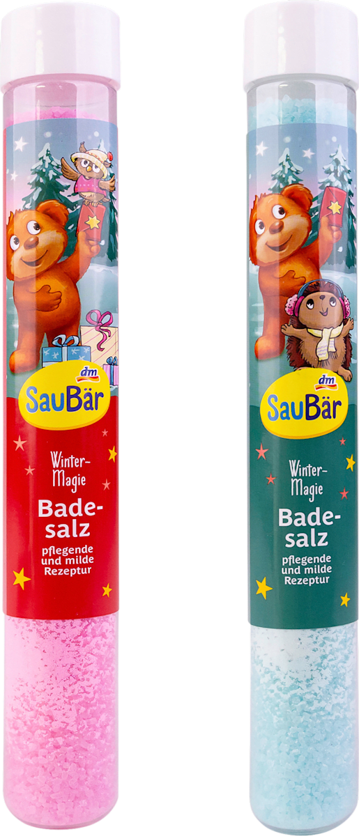 SauBär Geschenkset Badesalz im Röhrchen, 90 g