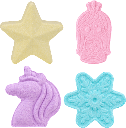 Geschenkset Kinder Badezusatz Badefizzer Eiszauber 4tlg (4x 50 g), 1 St SauBär