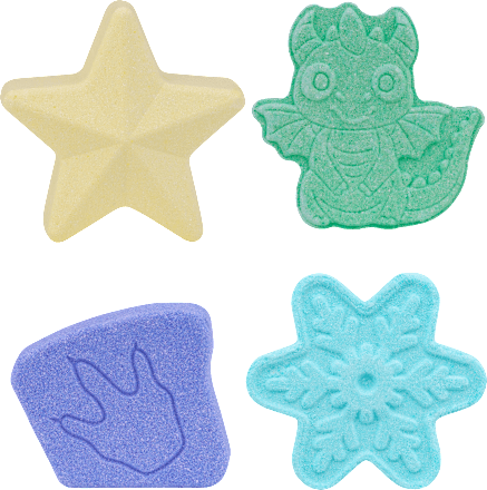 Geschenkset Kinder Badezusatz Badefizzer Eiszauber 4tlg (4x 50 g), 1 St SauBär