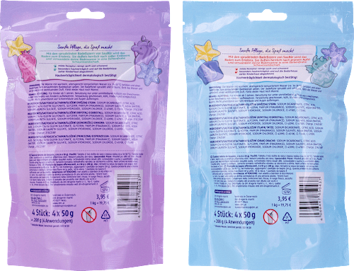 Geschenkset Kinder Badezusatz Badefizzer Eiszauber 4tlg (4x 50 g), 1 St SauBär