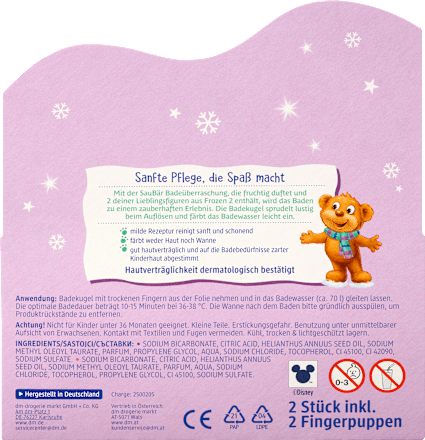 Geschenkset Kinder Badezusatz Frozen Badeüberraschung 2tlg, 1 St SauBär