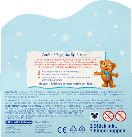 Geschenkset Kinder Badezusatz Frozen Badeüberraschung 2tlg, 1 St SauBär