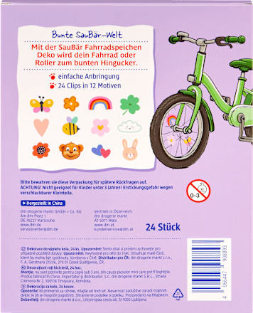 Geschenkset Kinder Ostern Fahrradspeichen-Deko 24tlg, 1 St
