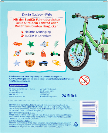 Geschenkset Kinder Ostern Fahrradspeichen-Deko 24tlg, 1 St