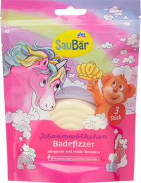 Kinder Badezusatz Badefizzer Schaumwölkchen (3x50 g), 150 g SauBär
