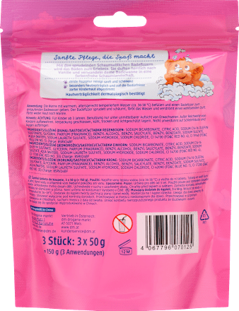 Kinder Badezusatz Badefizzer Schaumwölkchen (3x50 g), 150 g SauBär