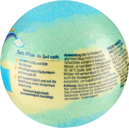 Kinder Badezusatz Badekugel Regenbogen, 1 St