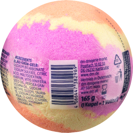 Kinderbadtoevoeging badbom regenboog, 1 stuk