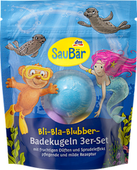 Kinderbadtoevoeging badbruisballen Bli-Bla-Blubber, 3 stuks