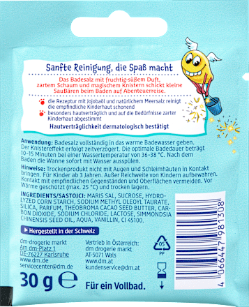 Kinder Badezusatz Knister Badesalz, 30 g