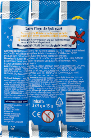 Kinderbadtoevoeging knisperend bad, 3x5g, 15 g