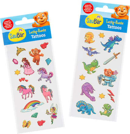 Kinder Haut-Tattoos Lustig-Bunt, 1 St