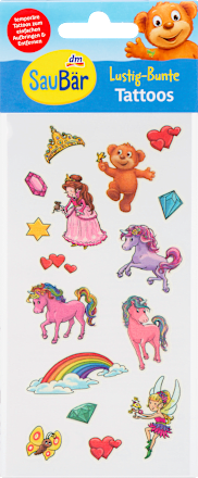 Kinder Haut-Tattoos Lustig-Bunt, 1 St