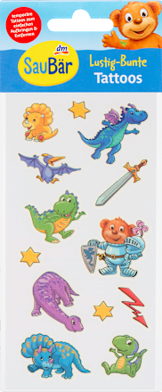Kinder Haut-Tattoos Lustig-Bunt, 1 St