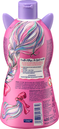 Kinder Shampoo, Duschgel & Spülung 3in1 Einhorn, 400 ml