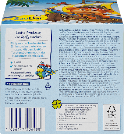 Kinderzakdoekendoos geassorteerd, 70 stuks