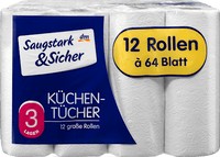 Küchentücher Classic 3-lagig (12x64 Blatt), 12 St