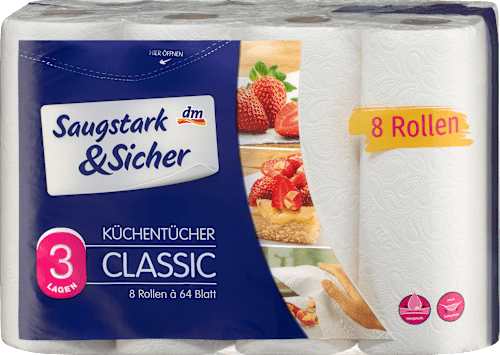 Keukendoeken Classic 3-laags (8x64 vellen), 1 stuk