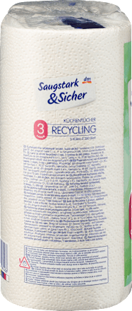Küchentücher Halbblatt Recycling 3-lagig (3x200 Blatt), 3 St