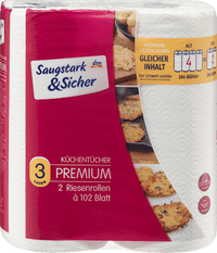 Premium keukendoeken (2x102 vellen), 2 stuks