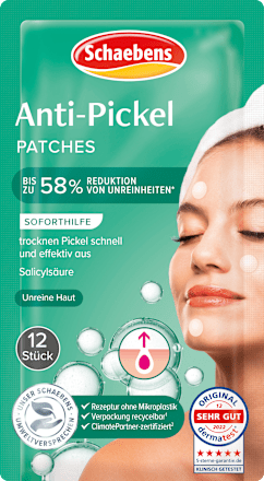 Anti-puistjespleisters voor een onzuivere huid, 12 stuks
