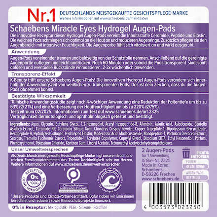 Oogpads Hydrogel Miracle Eyes (1 paar), 2 stuks