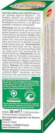 Bitterstoffe Sofort-Spray, 30 ml Schaebens