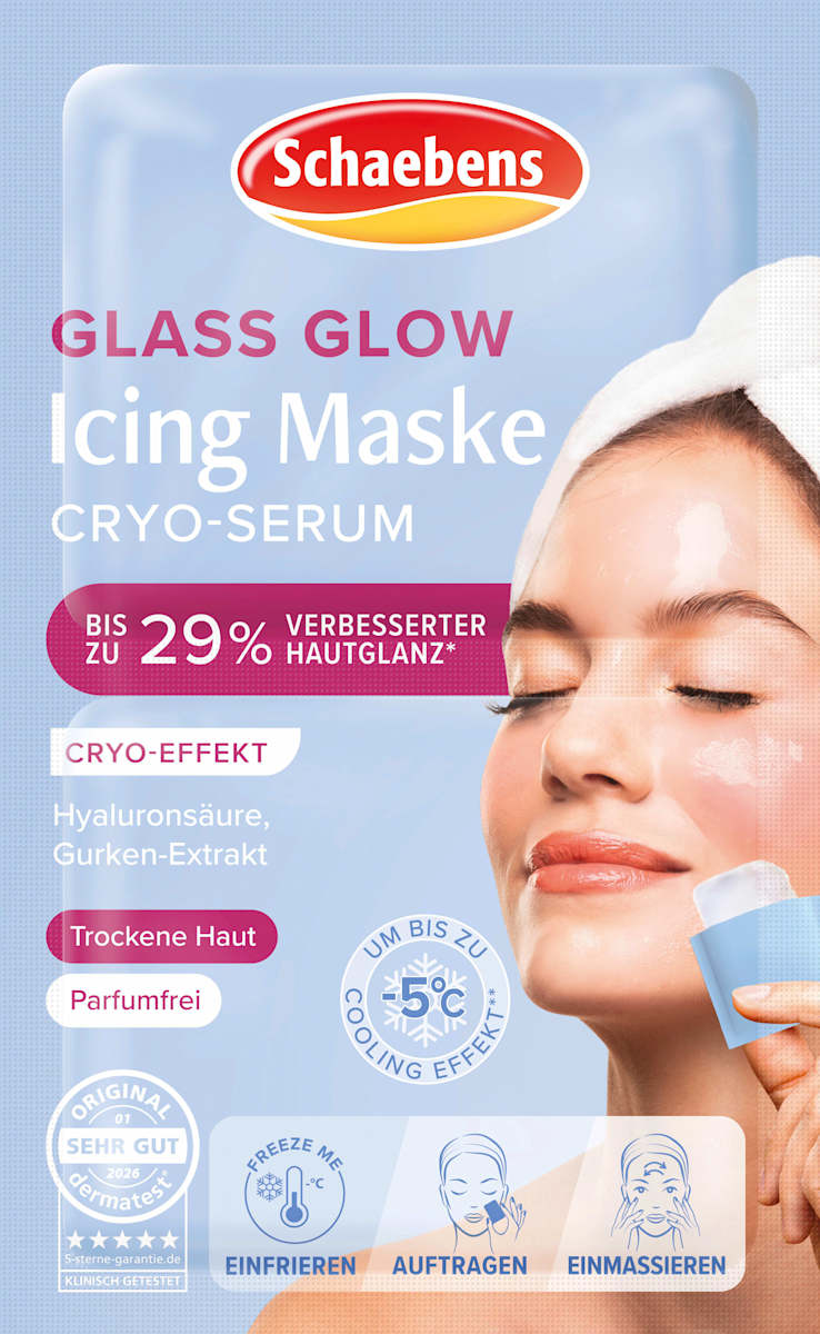 Schaebens Gesichtsmaske Glass Glow Icing Maske (2x8 ml), 16 ml