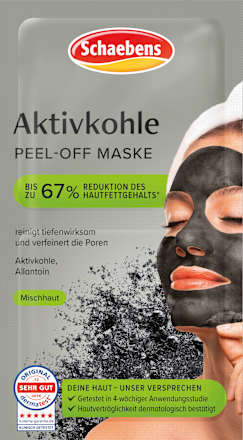 Gesichtsmaske Peel-Off Aktivkohle (2x8 ml), 16 ml