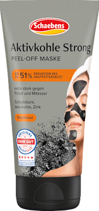 Gesichtsmaske peel off Aktivkohle Strong, 75 ml Schaebens