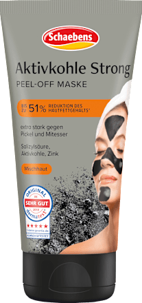 Gesichtsmaske peel off Aktivkohle Strong, 75 ml Schaebens