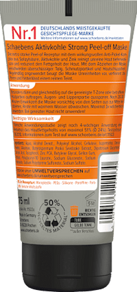 Gesichtsmaske peel off Aktivkohle Strong, 75 ml Schaebens