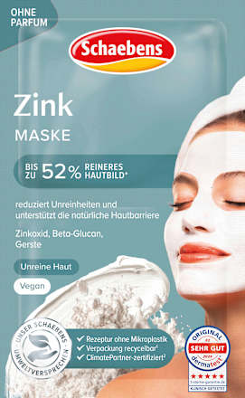 Zink gezichtsmasker, 10 ml