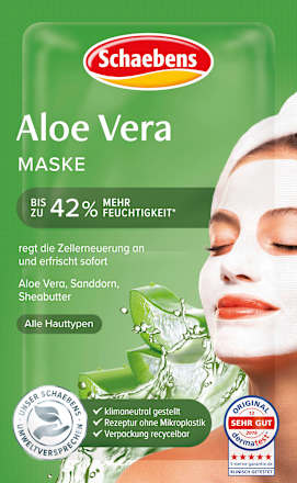 Aloë vera gezichtsmaskers (10 stuks x 2 x 5 ml), 100 ml