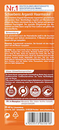 Arganolie Haarmasker, 20 ml
