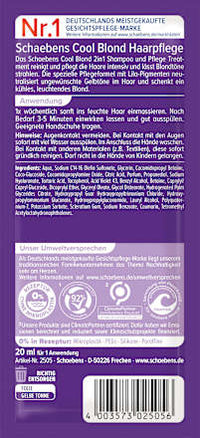 Koel blond haarmasker, 20 ml