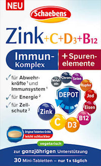 Immuunbehandeling zink + C + D3 + B12, 10 g