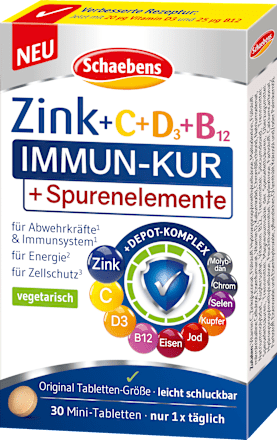 Immun-Kur Zink + C + D3 + B12, 10 g