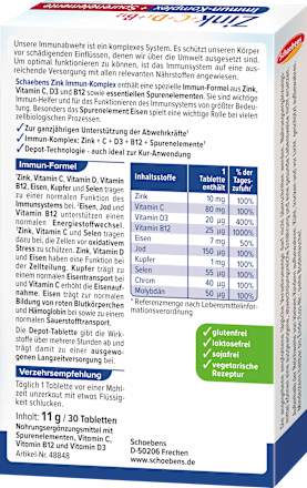 Immun-Kur Zink + C + D3 + B12, 10 g