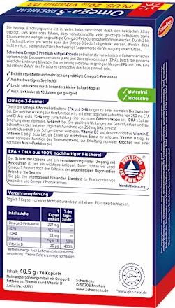 Omega-3 Premium Fischöl Kapseln 70 St, 40 g