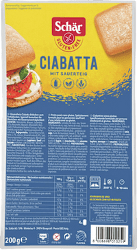 Ciabatta broodjes (4 stuks), glutenvrij, 200 g