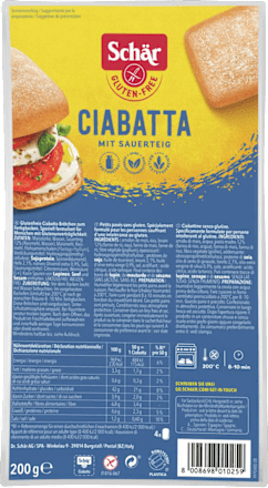 Ciabatta broodjes (4 stuks), glutenvrij, 200 g