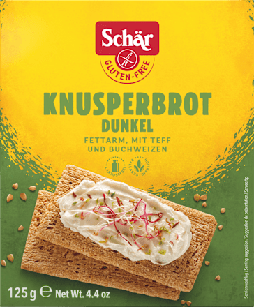 Brood, knapperig donker (21 stuks), glutenvrij, 125 g