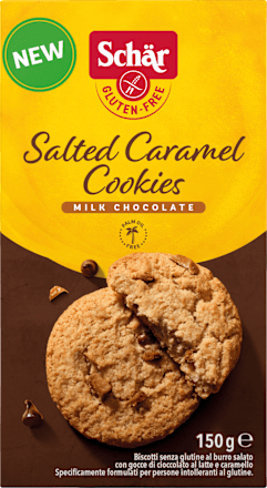 Cookies, chocolat au lait au caramel salé (8 pièces), sans gluten, 150 g