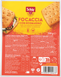 Foccaccia mit nativem Olivenöl extra (3 Stück), glutenfrei, 200 g