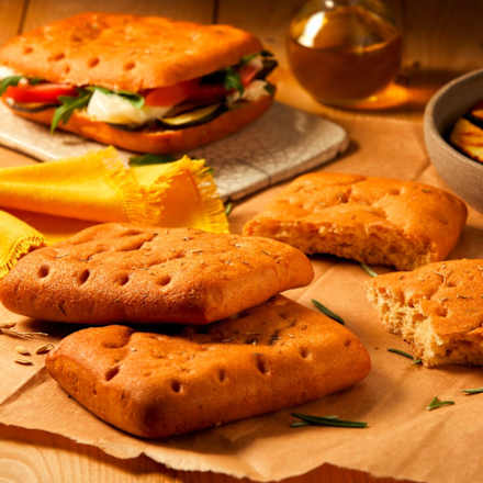 Foccaccia mit nativem Olivenöl extra (3 Stück), glutenfrei, 200 g