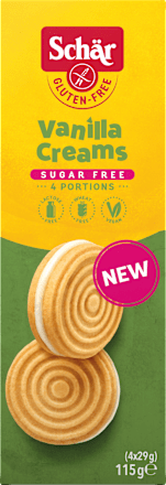 Kekse, Vanilla Creams, glutenfrei, 115 g