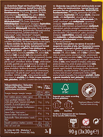 Chocolade reep, "Melto" Chocolat au Lait, glutenvrij (3 stuks), 90 g